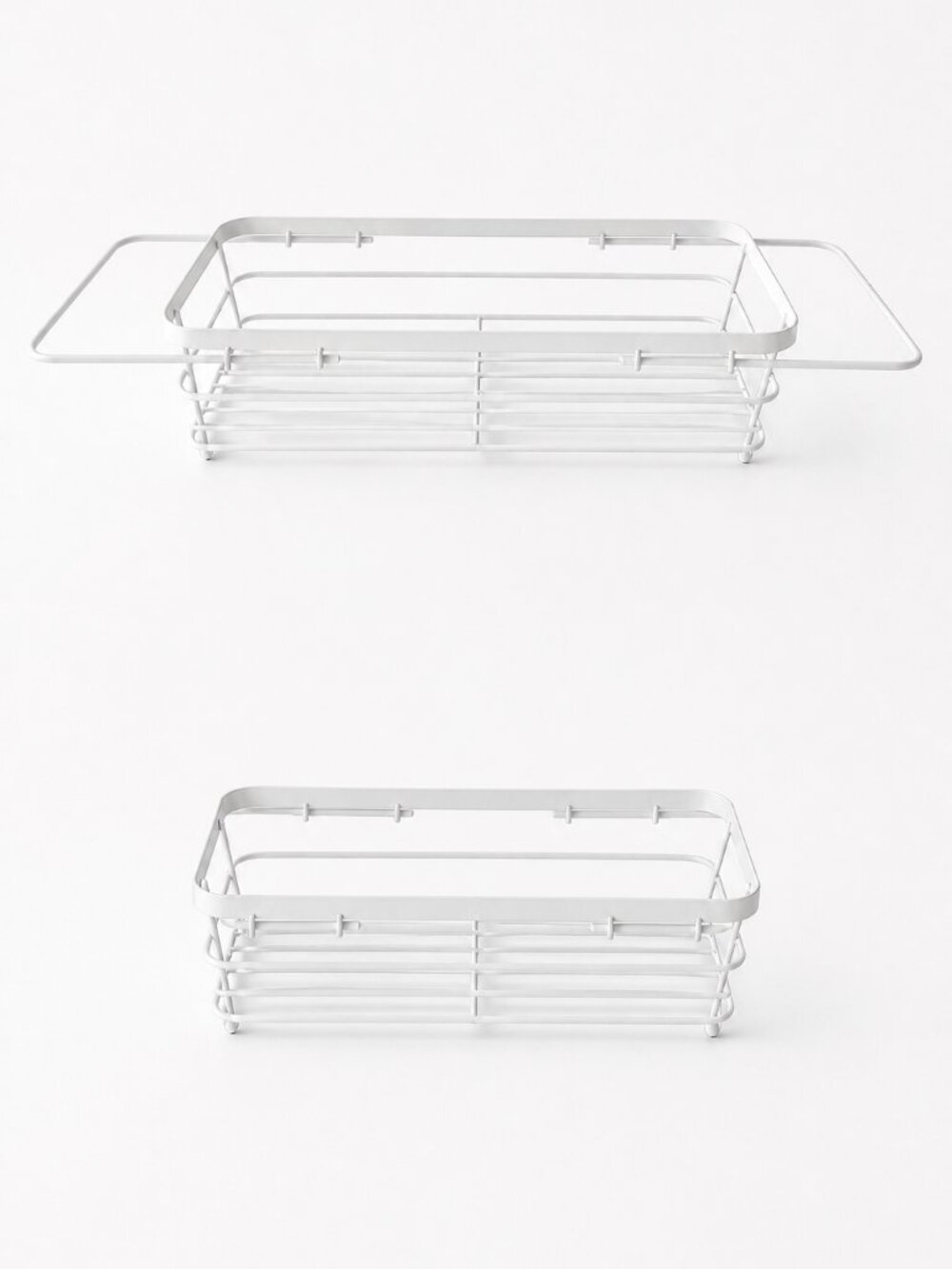 Expandable Over Sink Dish Drying Rack – Stainless Steel Kitchen Organizer White